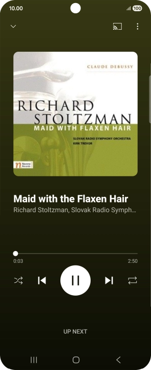 Press arrow right to go to the next audio file.