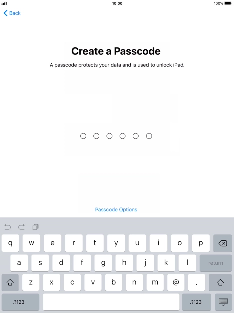 Press Passcode Options.