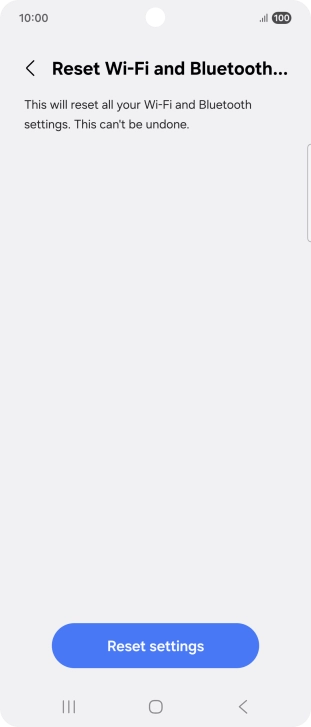 Press Reset settings.