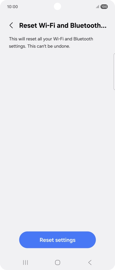 Press Reset settings.