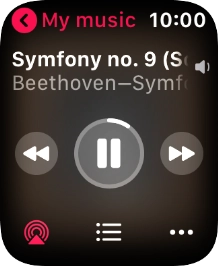 Turn the Digital Crown to select the required volume.