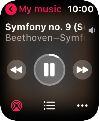 Turn the Digital Crown to select the required volume.