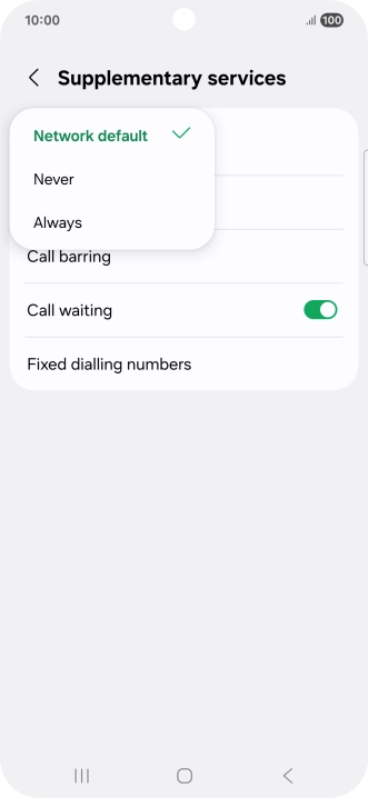 Press Always to turn on caller identification.