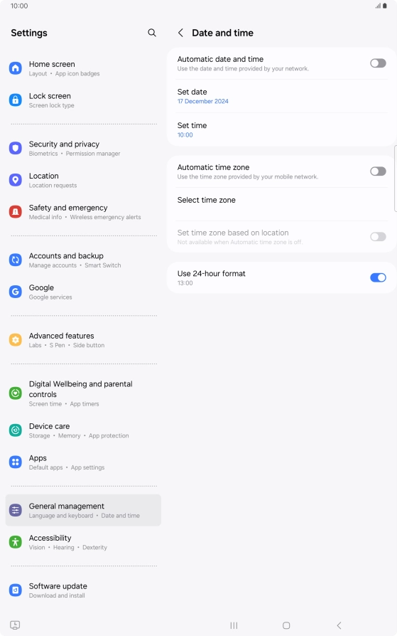 Press the indicator next to 