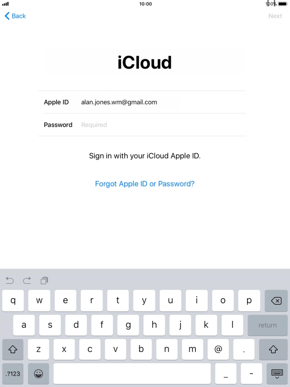 Press the field next to 