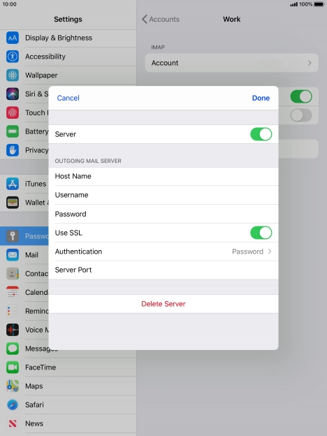 Press the indicator next to 