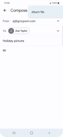 Press Attach file and go to the required folder.