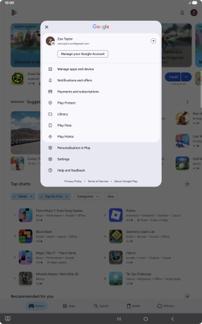 Press Manage apps and device.
