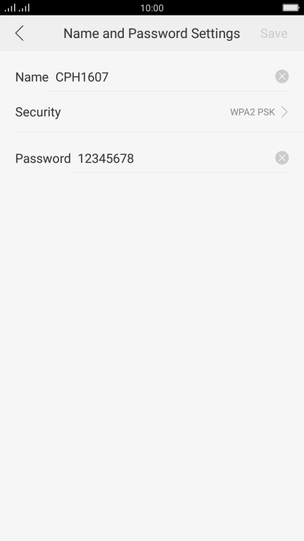 Press the field next to 