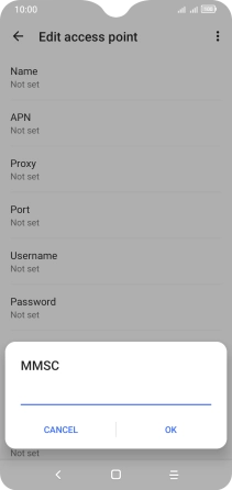 Key in http://pxt.vodafone.net.au/pxtsend and press OK.