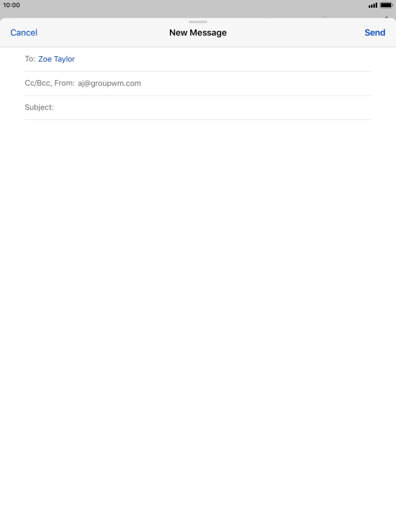 Press Subject and key in the required subject.