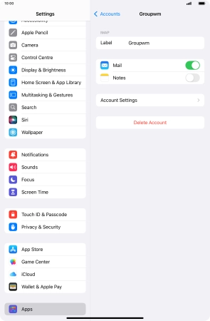 Press Account Settings.