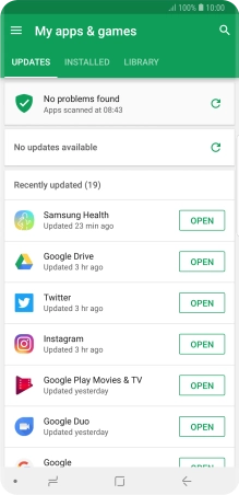 Press INSTALLED. Press INSTALLED.