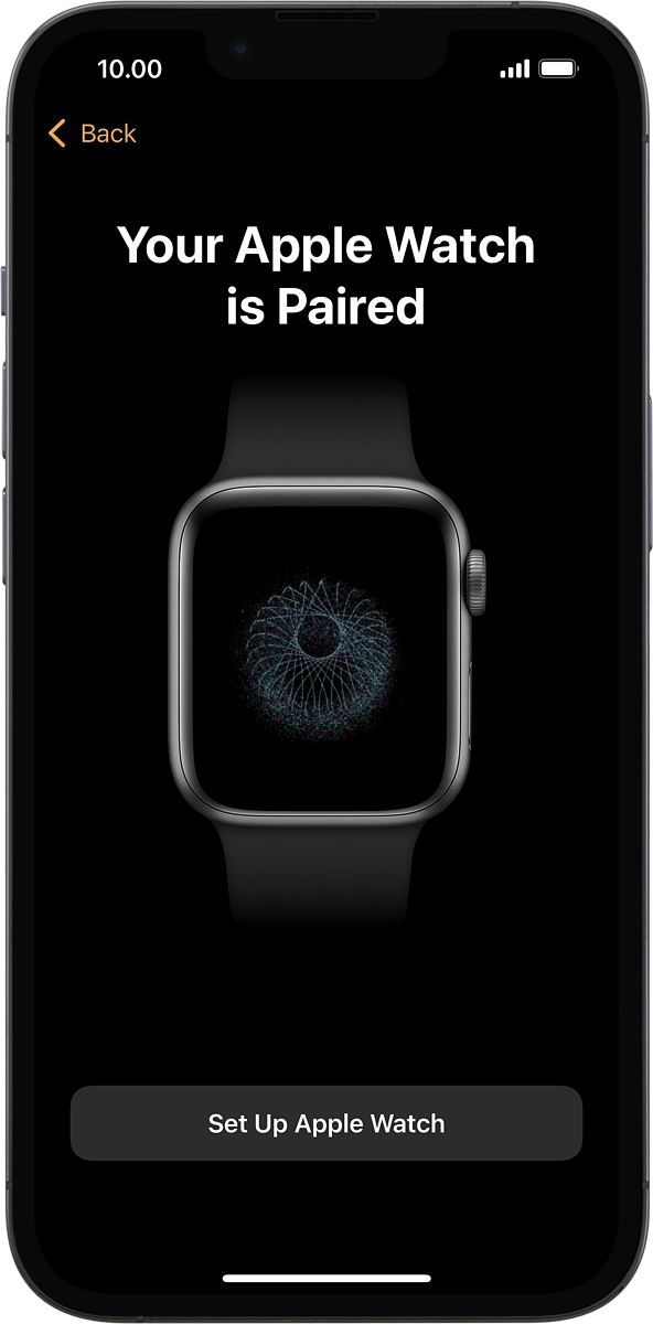 On your phone: Press Set Up Apple Watch.