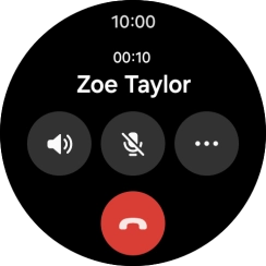 Press the end call icon. Press the end call icon.