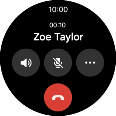 Press the end call icon. Press the end call icon.
