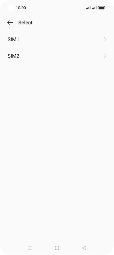 Press the name of the SIM.