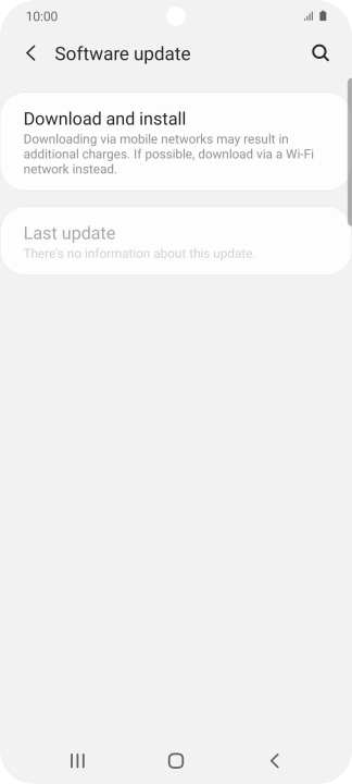 Press Download and install. If a new software version is available, it's displayed. Follow the instructions on the screen to update the phone software.