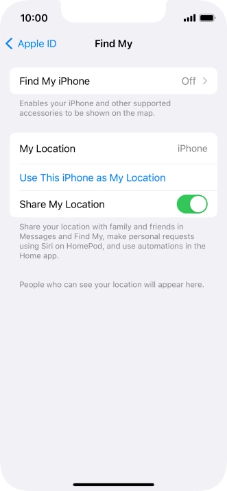 Press Find My iPhone.