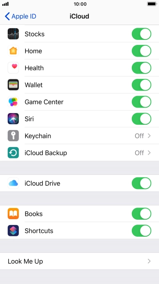 Press iCloud Backup.