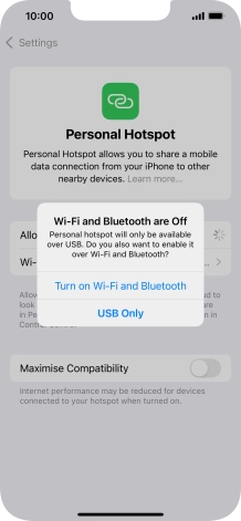 If Wi-Fi is turned off, press Turn on Wi-Fi and Bluetooth.