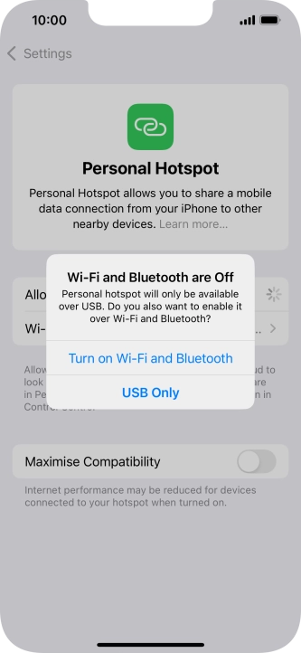 If Wi-Fi is turned off, press Turn on Wi-Fi and Bluetooth.