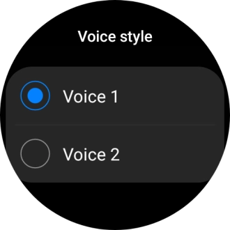 Press the required voice. Press the required voice.