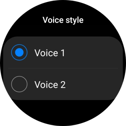 Press the required voice. Press the required voice.