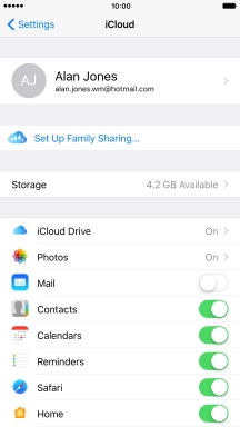 Press iCloud Drive.