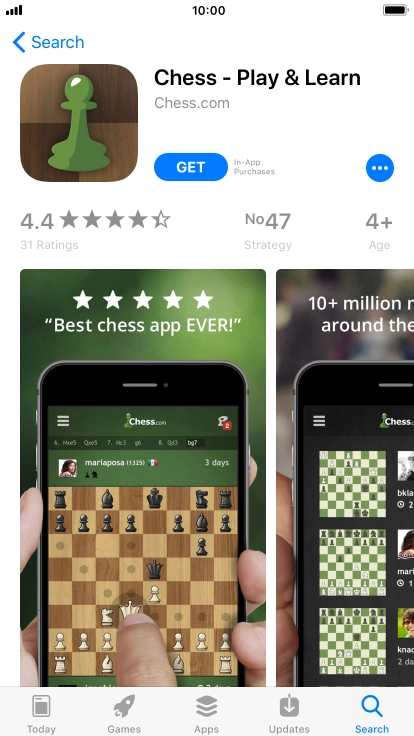Press GET and follow the instructions on the screen to install the app.