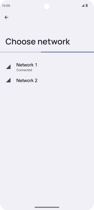 Press the required network. Press the required network.