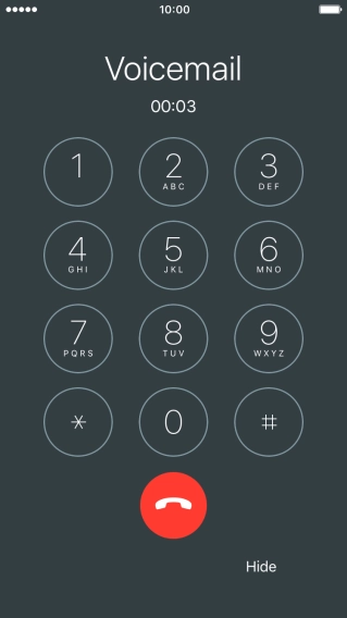Press the end call icon to end the call.