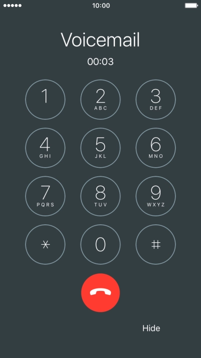 Press the end call icon to end the call.