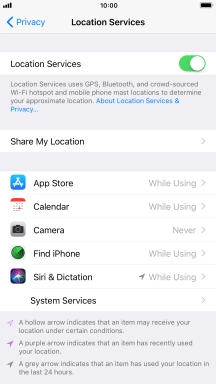 Press the required application.