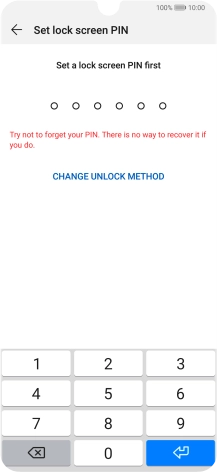 Press CHANGE UNLOCK METHOD.