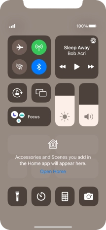 Press the flight mode icon to turn the function on or off.
