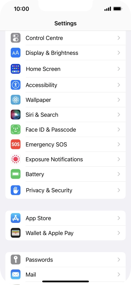 Press Display & Brightness.
