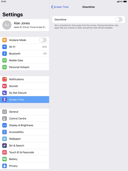 Press the indicator next to 
