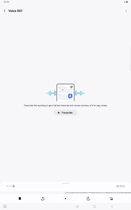 Press Transcribe. Press Transcribe.