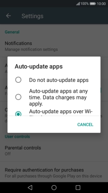 Press Do not auto-update apps to turn off the function.