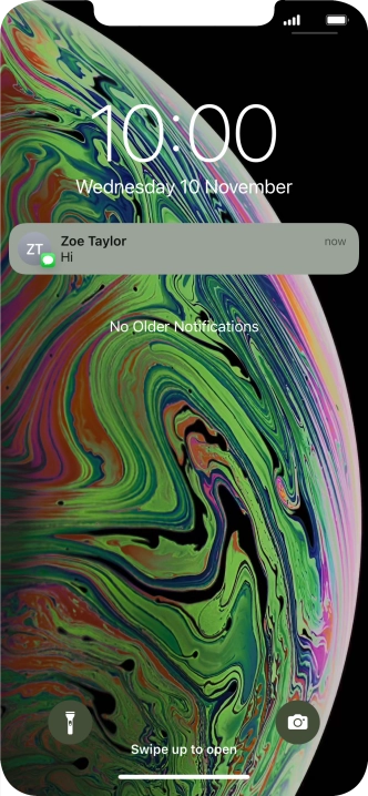 Press the required notification and follow the instructions on the screen to use the selected function.