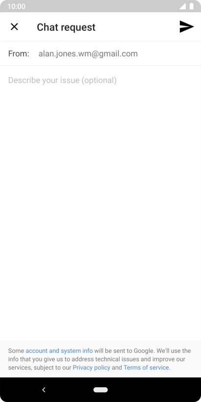 Follow the instructions on the screen to start an online chat.