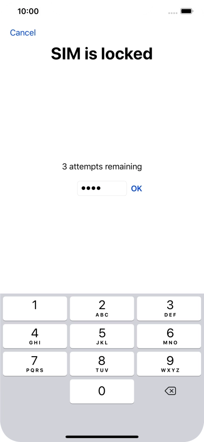 If your SIM is locked, key in your PIN and press OK.