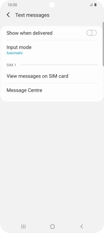 Press Message Centre.