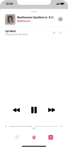 Press the shuffle icon to turn the function on or off.