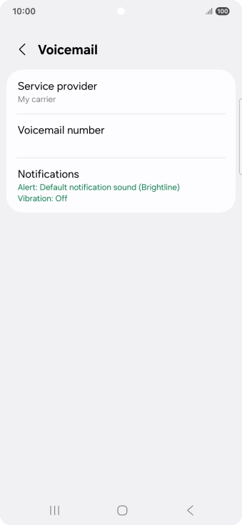 Press Voicemail number.