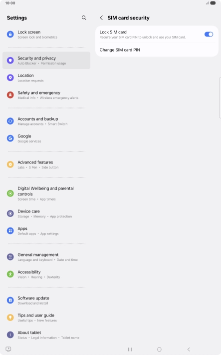 Press the indicator next to 