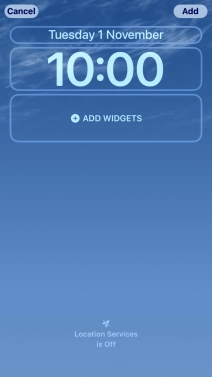 To customise the way the lock screen date is displayed, press the date widget and follow the instructions on the screen to select the required widget display mode.