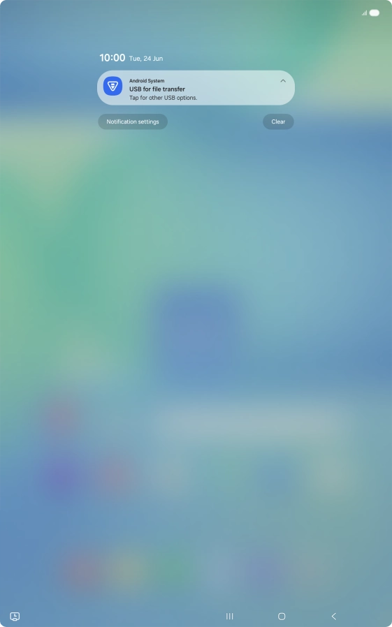 Press Tap for other USB options..