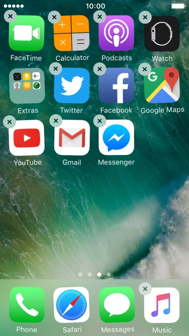 Press the delete icon. Press the delete icon.